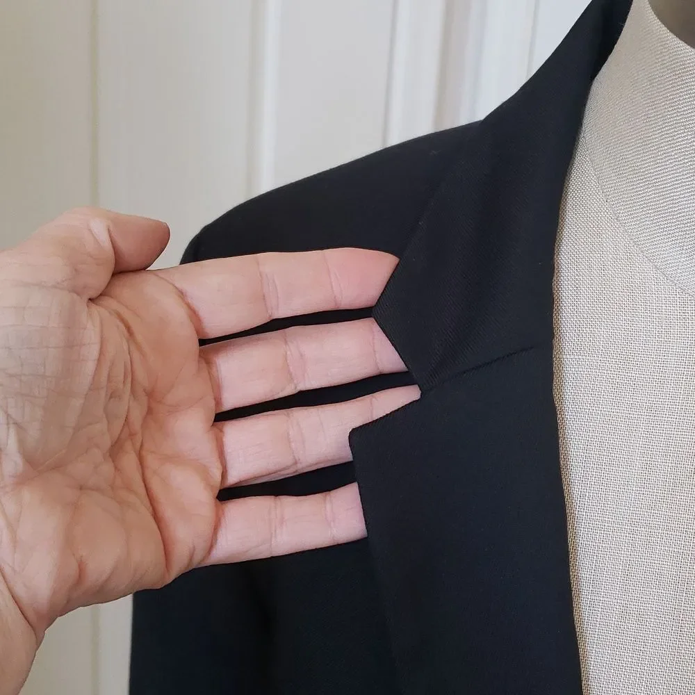 H&M Black Hourglass Tailored Blazer Jacket Size 8 Business Career